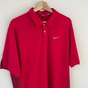 Nike Tiger Woods Collection Mens Golf Polo Signature Red - Large